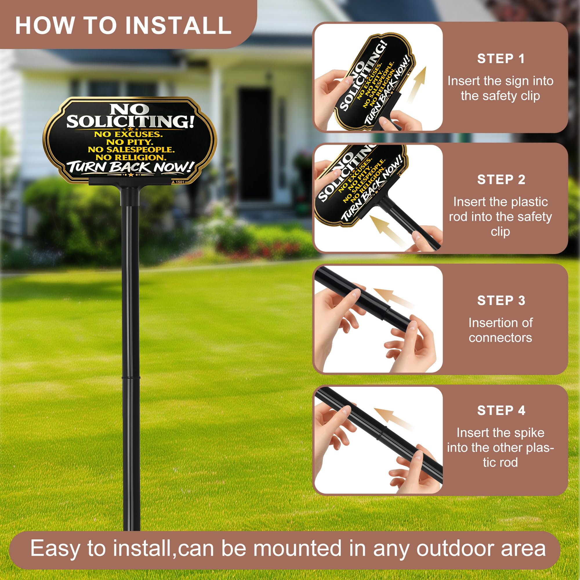 Weather-resistant ASA plastic support parts for DXSIGN sign