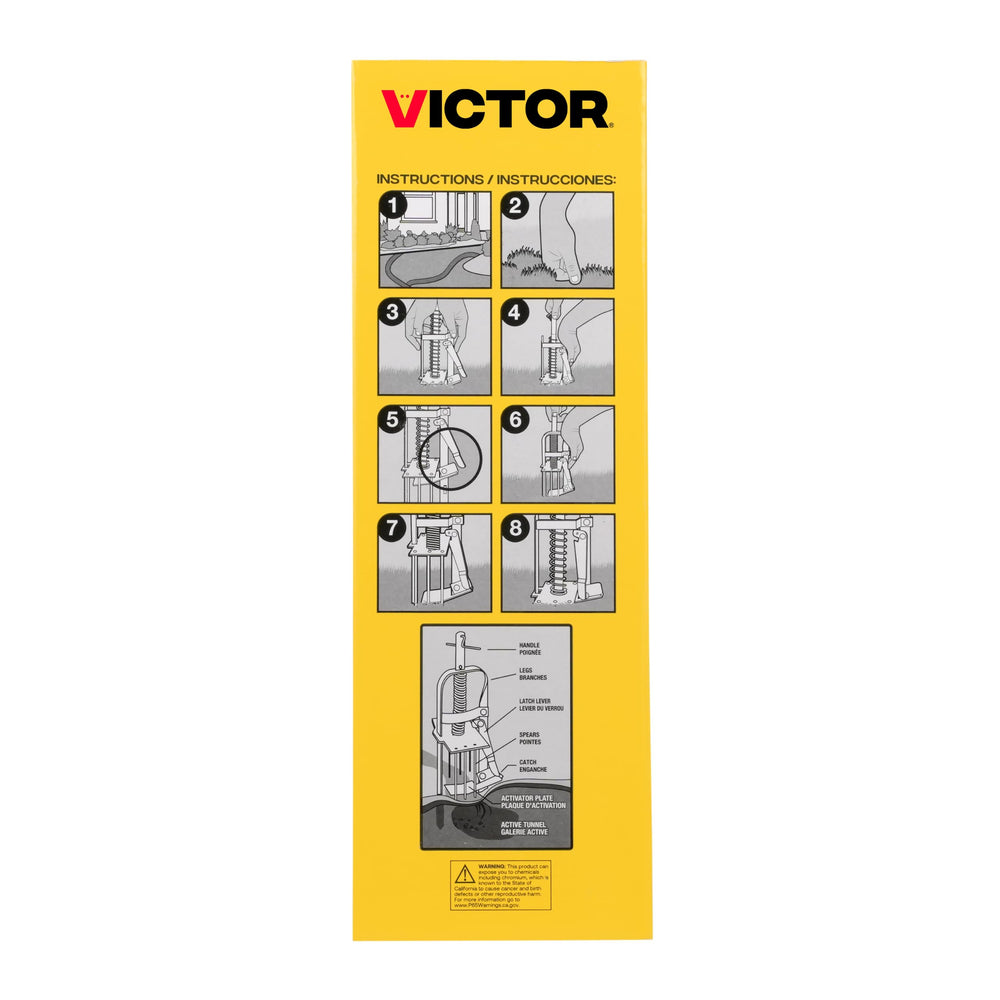 Weather-resistant construction of Victor mole trap