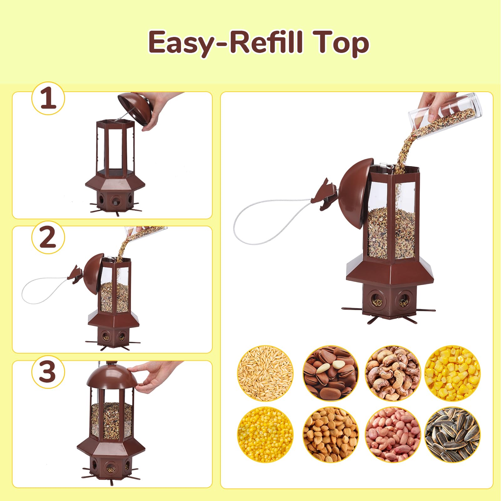 Weather-resistant feature of Sorflife bird feeder