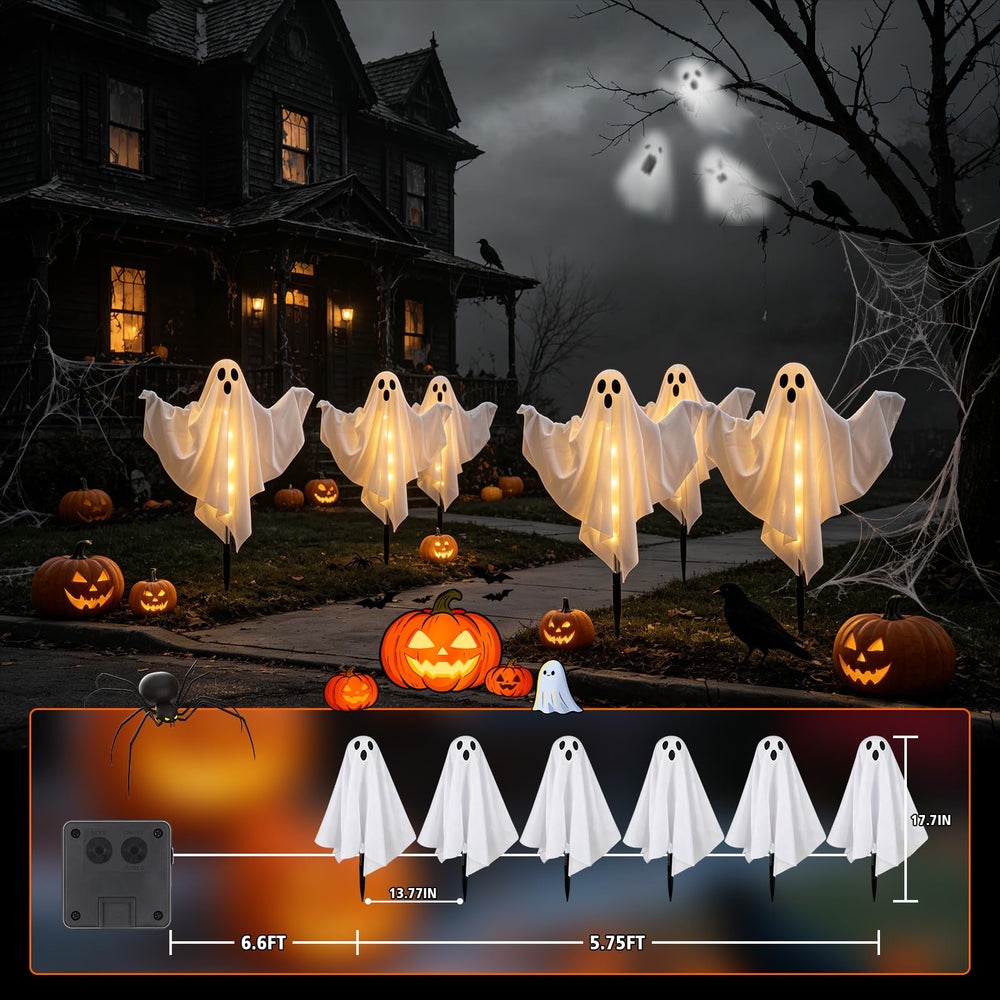 Weatherproof design of FairyGlim Halloween ghost lights