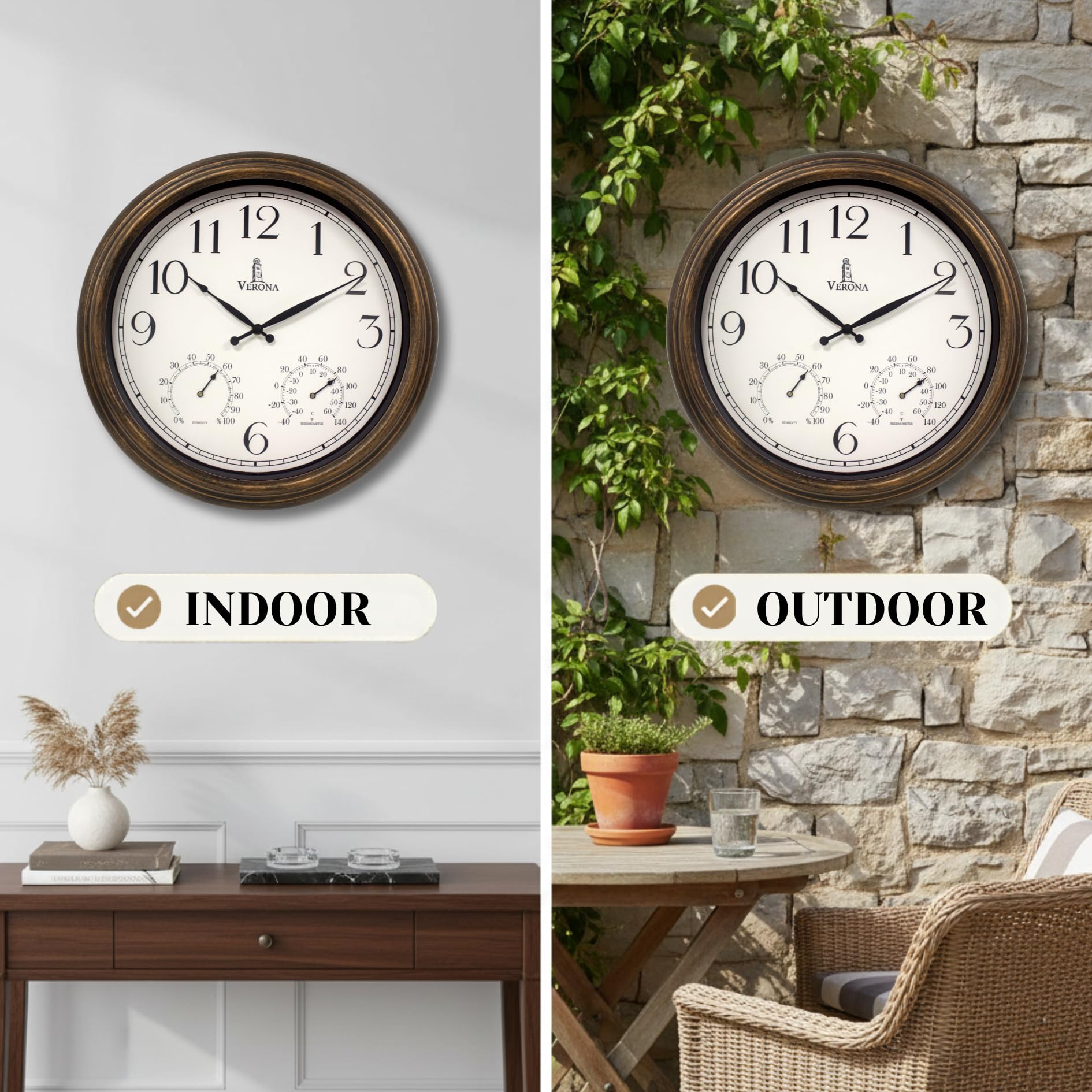 Weatherproof features of the bronze outdoor clock