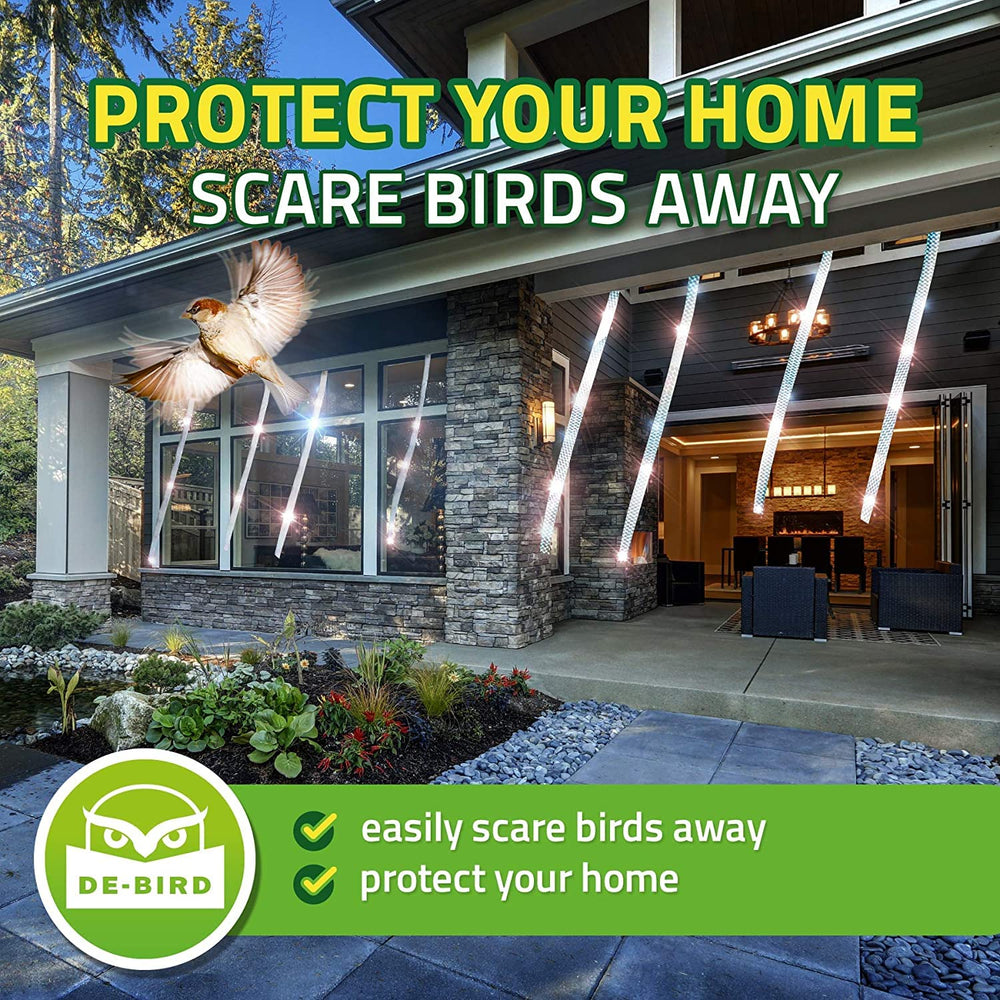 Weatherproof material of De-Bird Scare Tape close-up