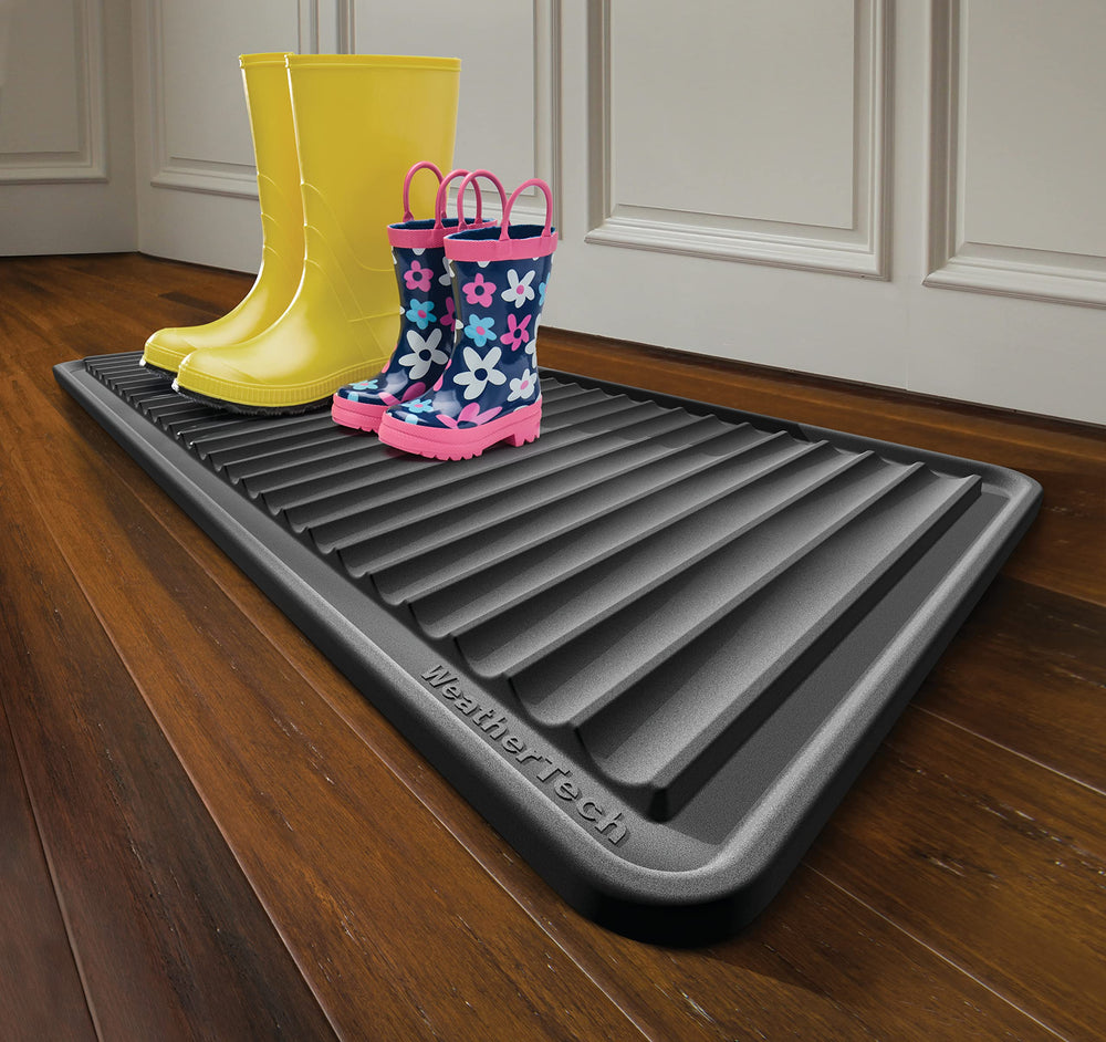 WeatherTech BootTray 16x36 brown mat with shoes