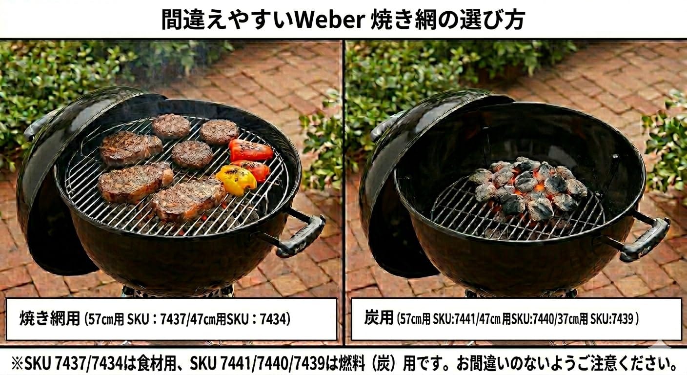 Weber 17-inch charcoal grate fitting inside a 22-inch kettle grill