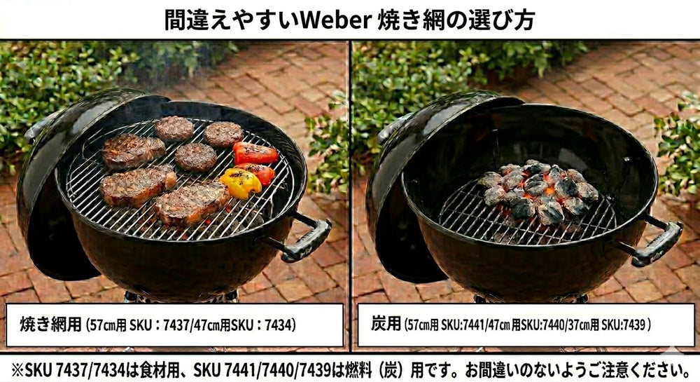 Weber 17-inch charcoal grate fitting inside a 22-inch kettle grill