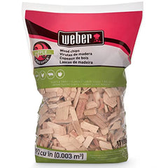 Weber Apple Wood Chips in outdoor grilling setup