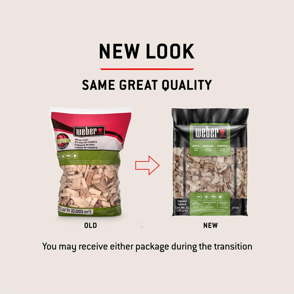 Weber Apple Wood Chips packaging side view