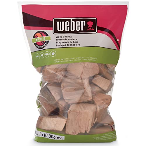 Weber Apple Wood Chunks 4 lb bag back view
