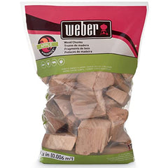 Weber Apple Wood Chunks 4 lb bag back view