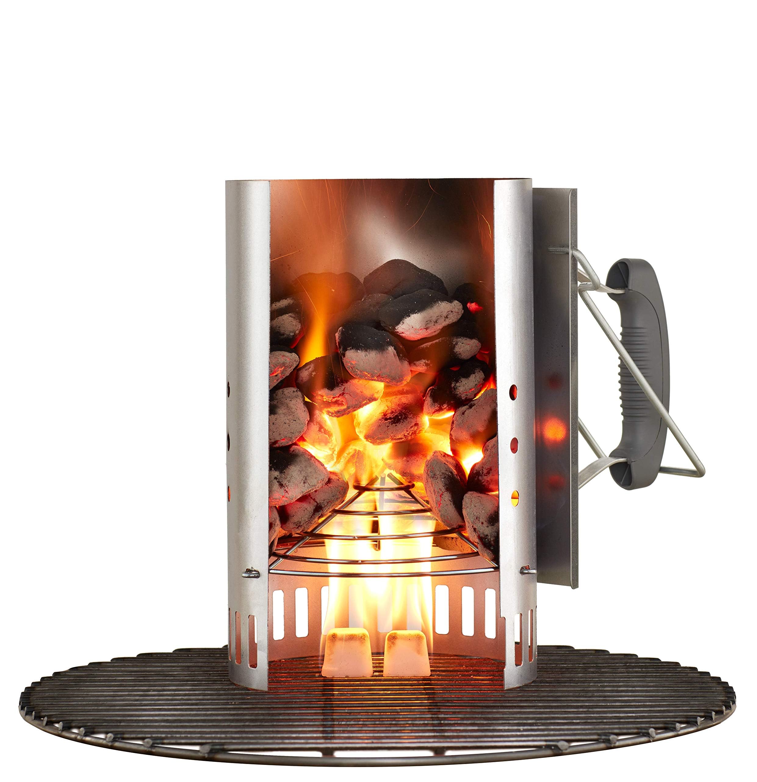 Weber Charcoal Lighter Cubes displayed with charcoal