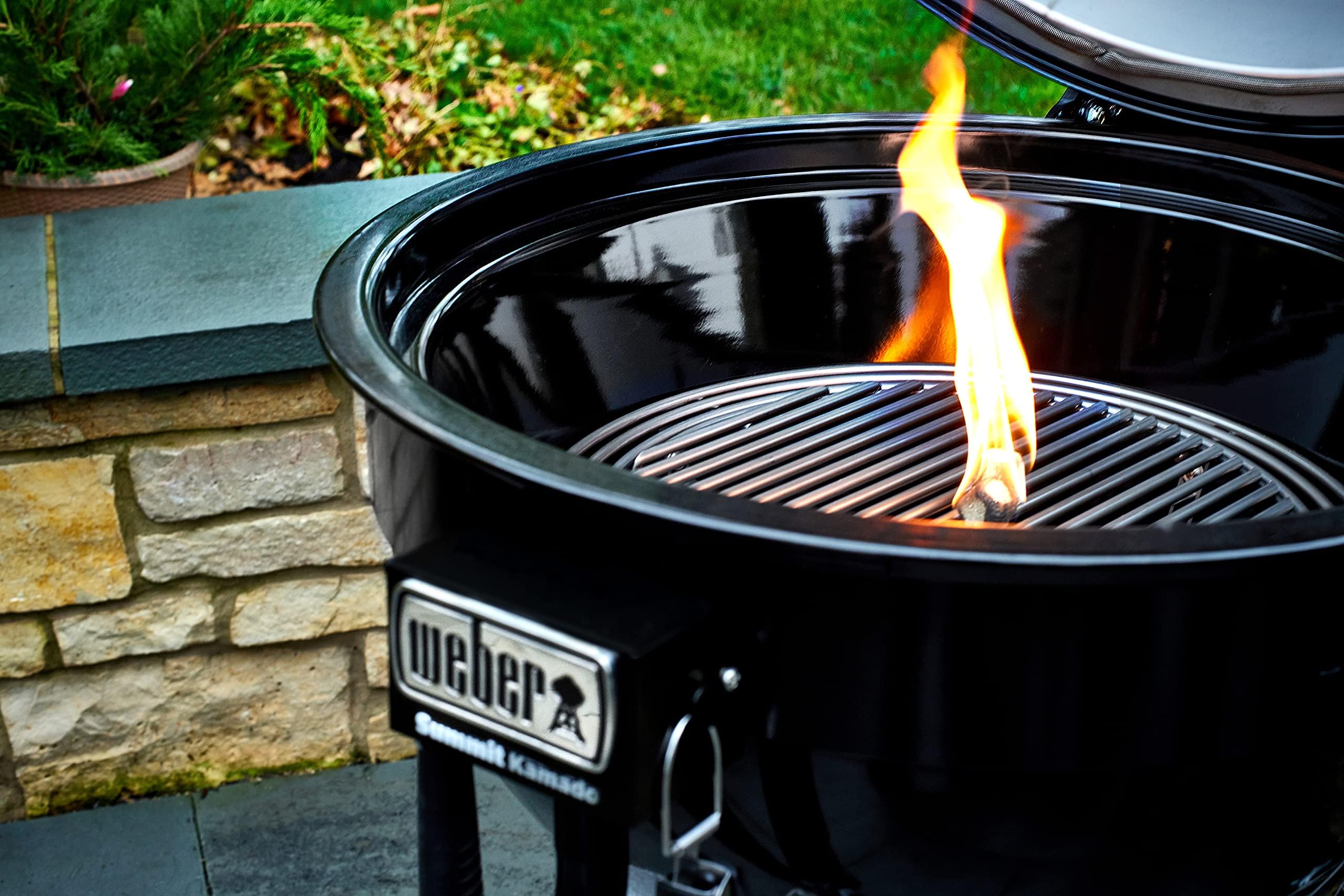 Weber Charcoal Lighter Cubes on a grill