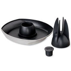 Weber Deluxe Poultry Roaster 6731 black ceramic front view
