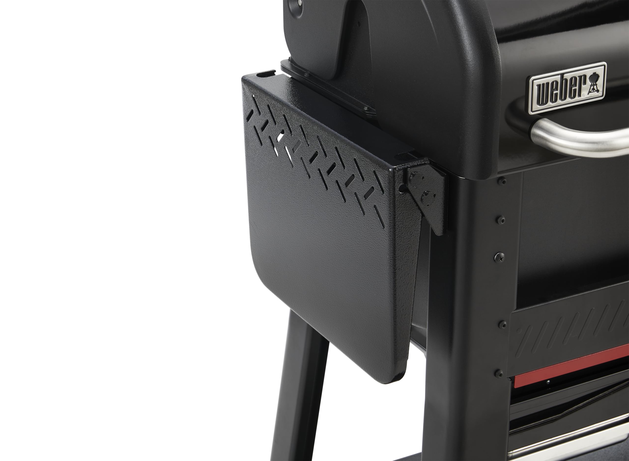 Weber Folding Side Table folded down for storage