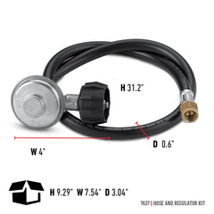 Weber Hose and Regulator Kit showing regulator and connection