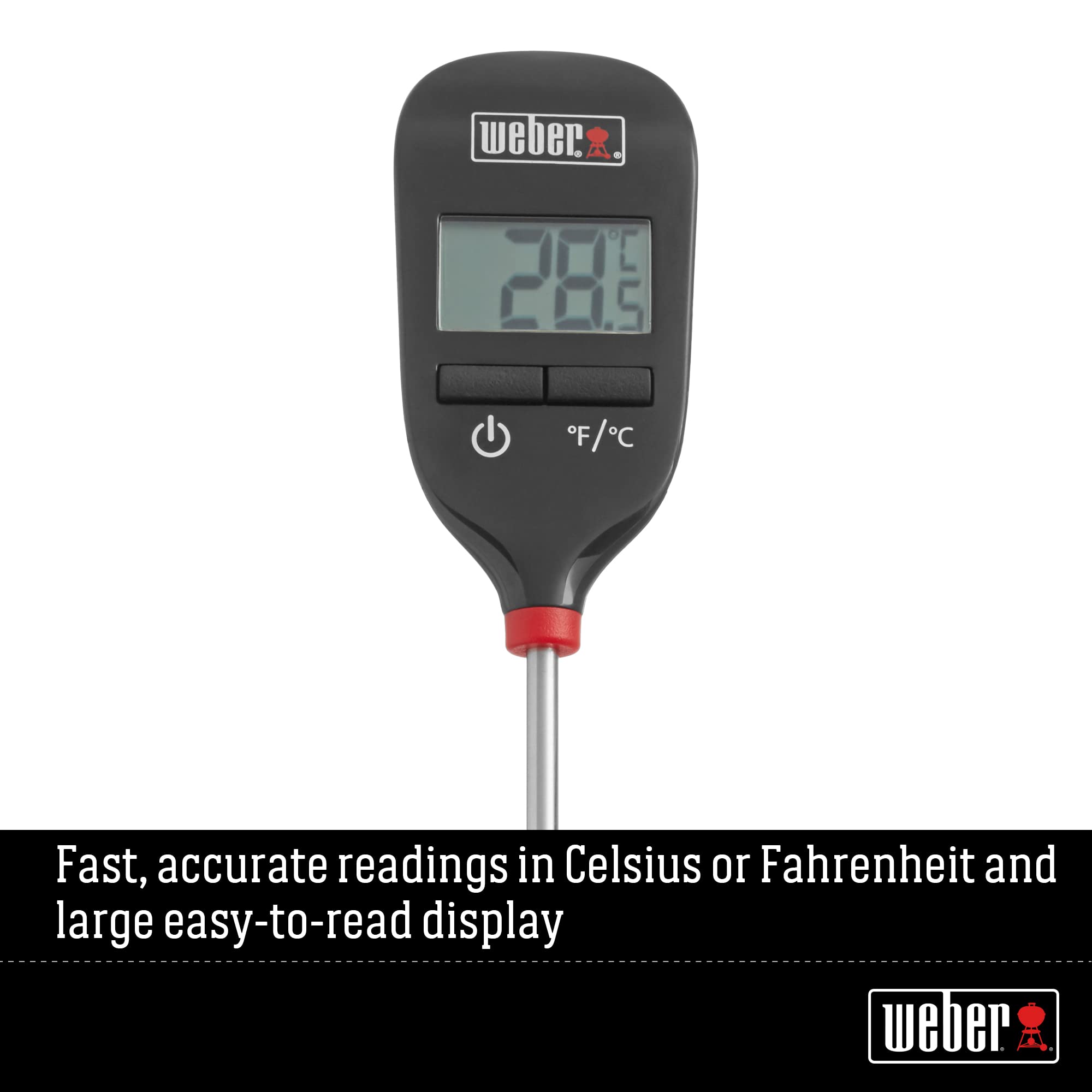 Weber Instant-Read Thermometer digital display close-up