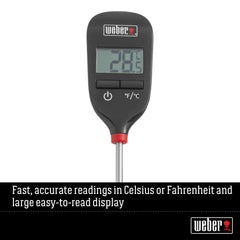 Weber Instant-Read Thermometer digital display close-up