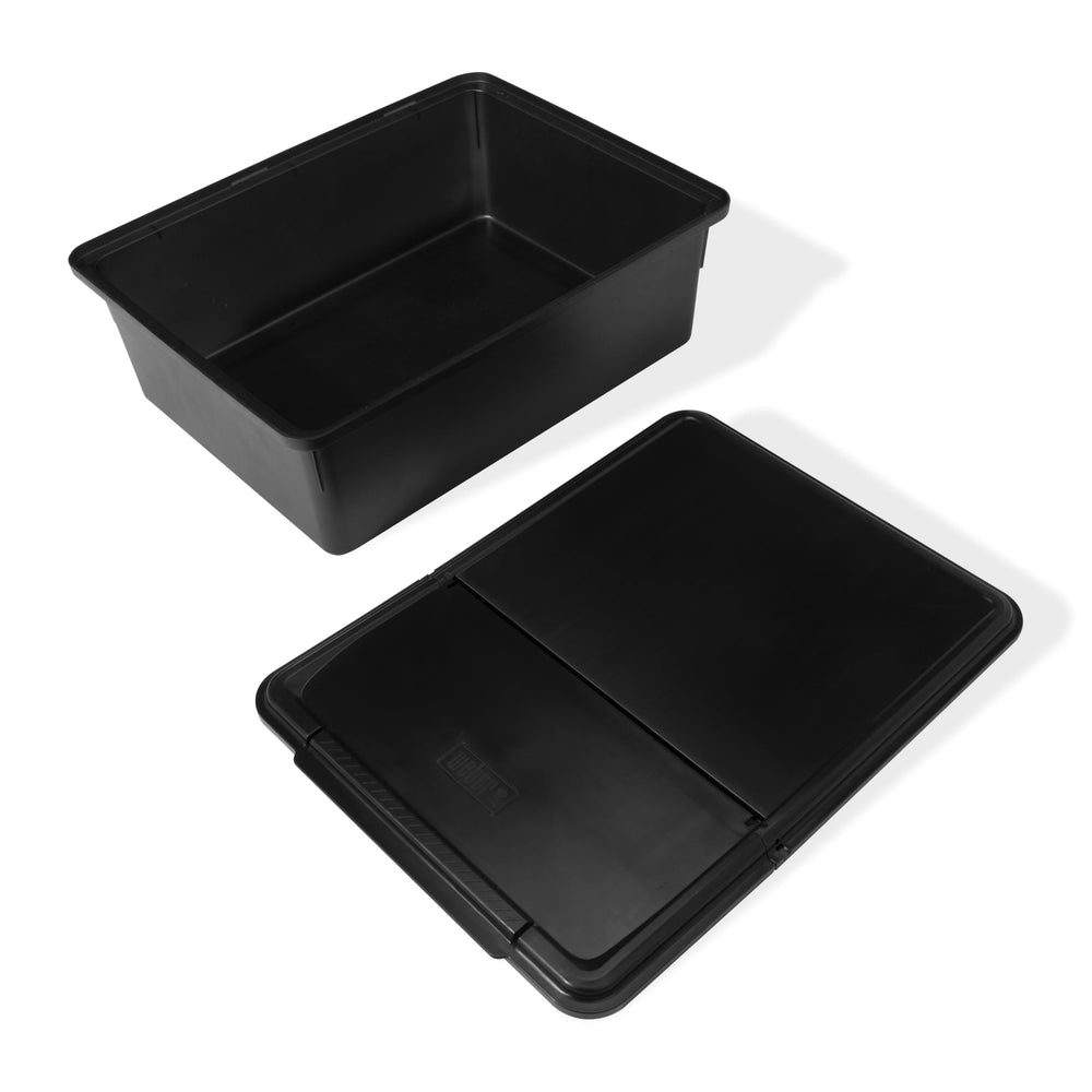 Weber Outdoor Storage Bin lifestyle scene in backyard