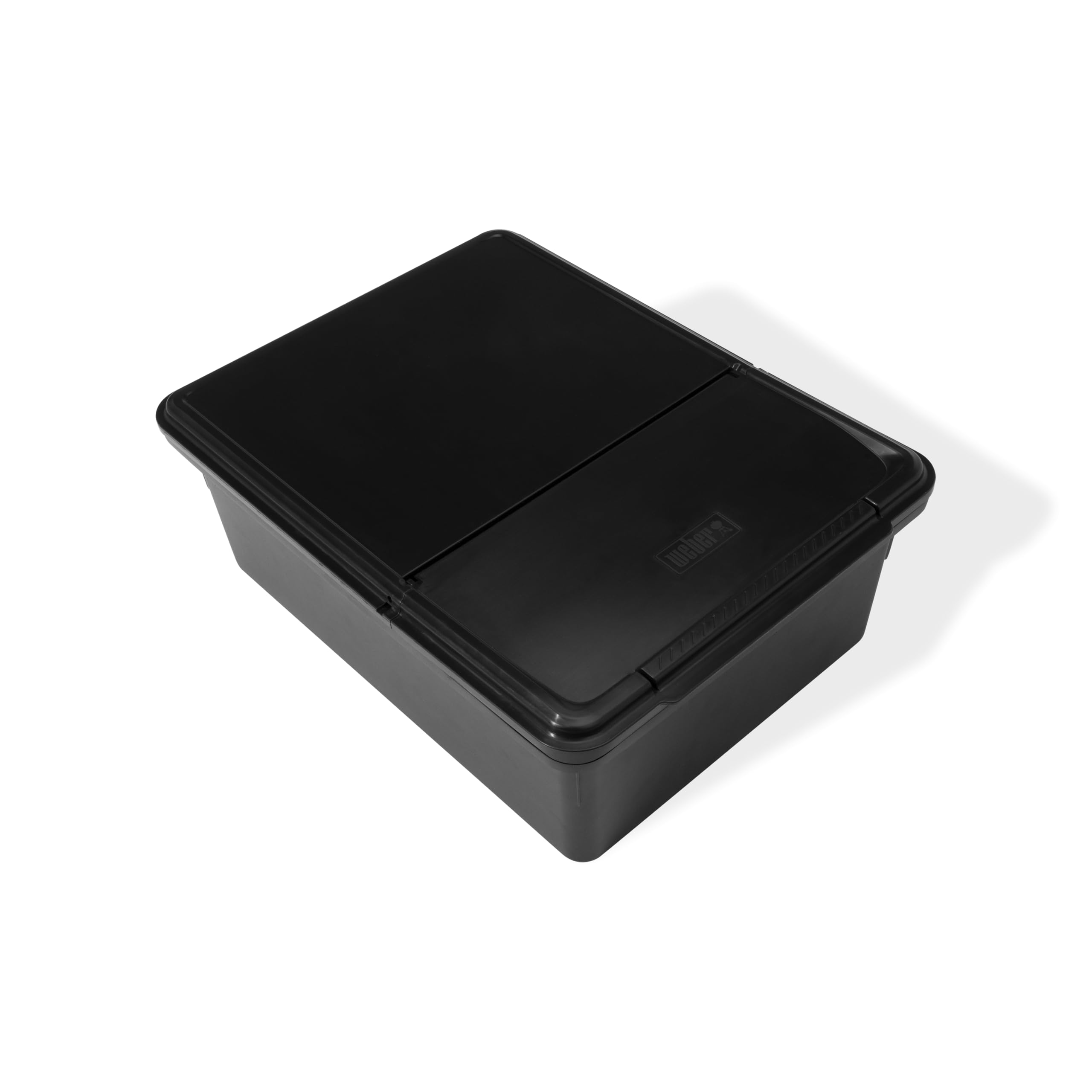 Weber Outdoor Storage Bin with grilling tools inside