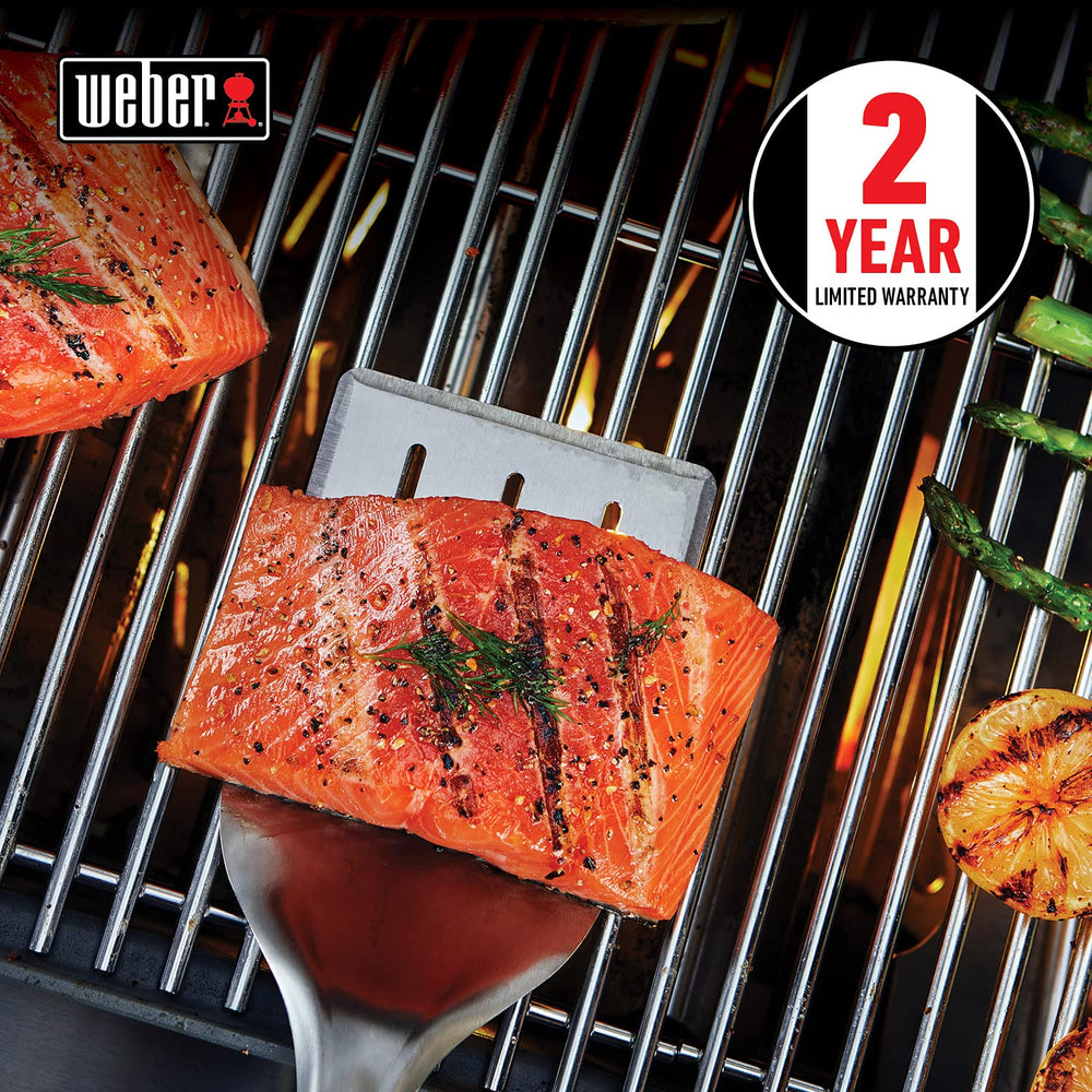 Weber Precision Grill Spatula side view showing 3-sided beveled edge