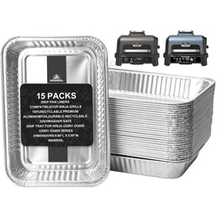 WEBROIL 15 Pack Grease Tray Liners for Ninja OG800/OG900 Series, front view