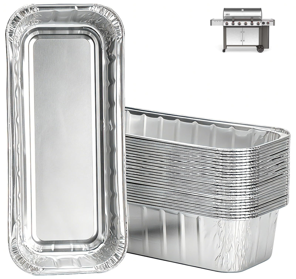 WEBROIL drip pan liner for Weber Genesis II front view