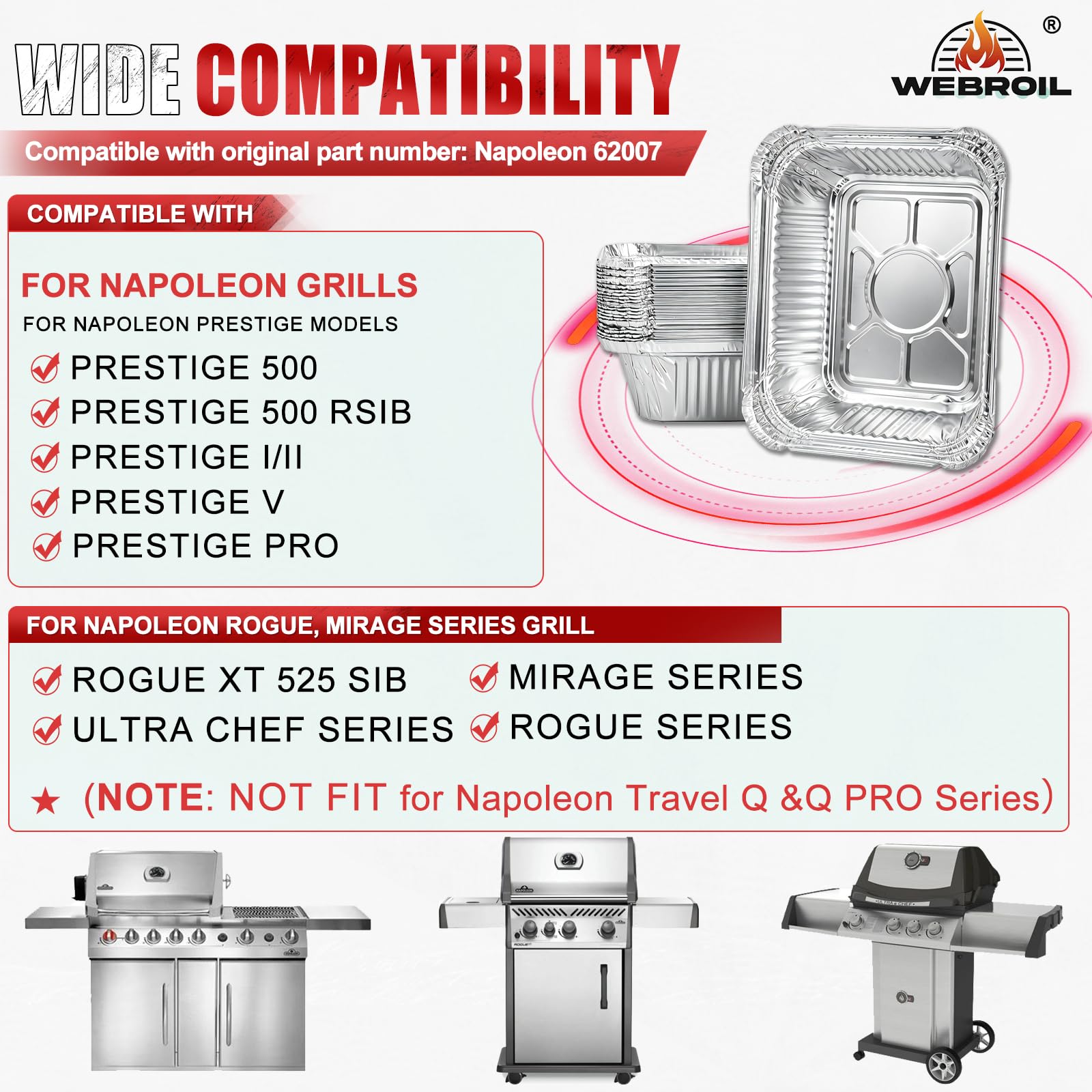 WEBROIL Grill Grease Tray Liners in packaging