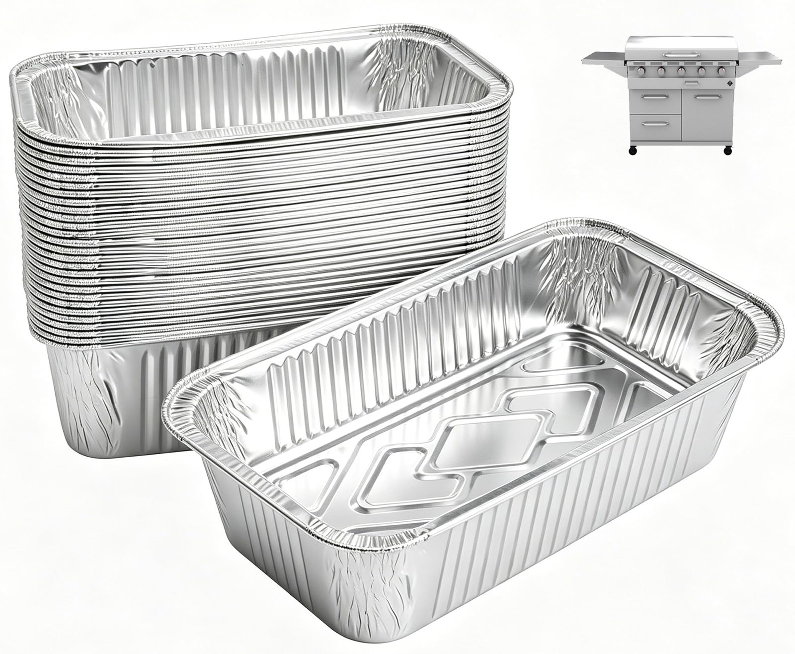 WEBROIL Grill Liner for Members Mark Griddle Drip Pan, pack of 30