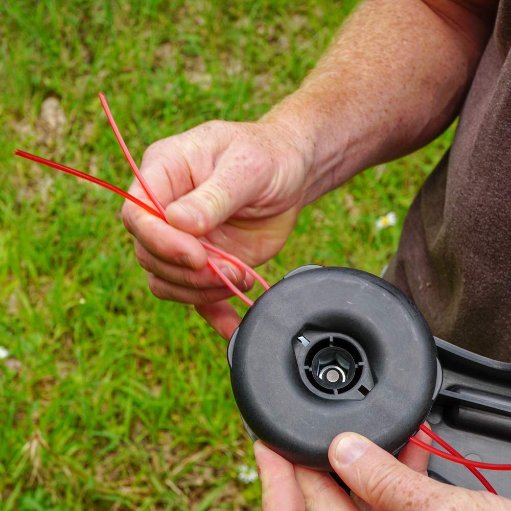 WEED WARRIOR EZ Lock trimmer head close-up of cutting lines