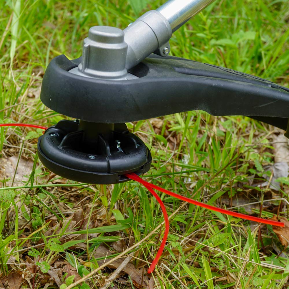 WEED WARRIOR EZ Lock trimmer head with safety gear for operation
