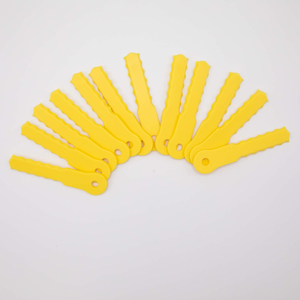 WEED WARRIOR replacement blades in yellow color