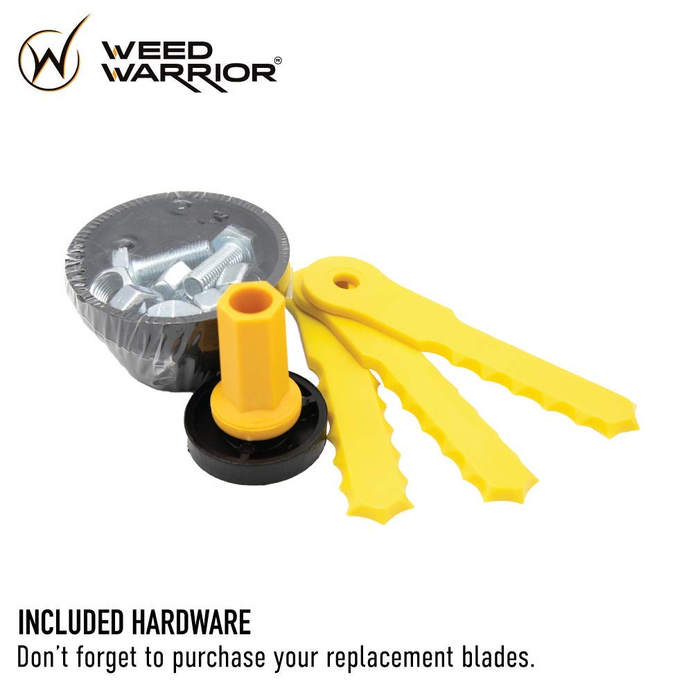 WEED WARRIOR trimmer head in use on grass