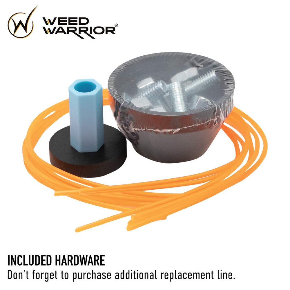 WEED WARRIOR trimmer head side view showing line loading