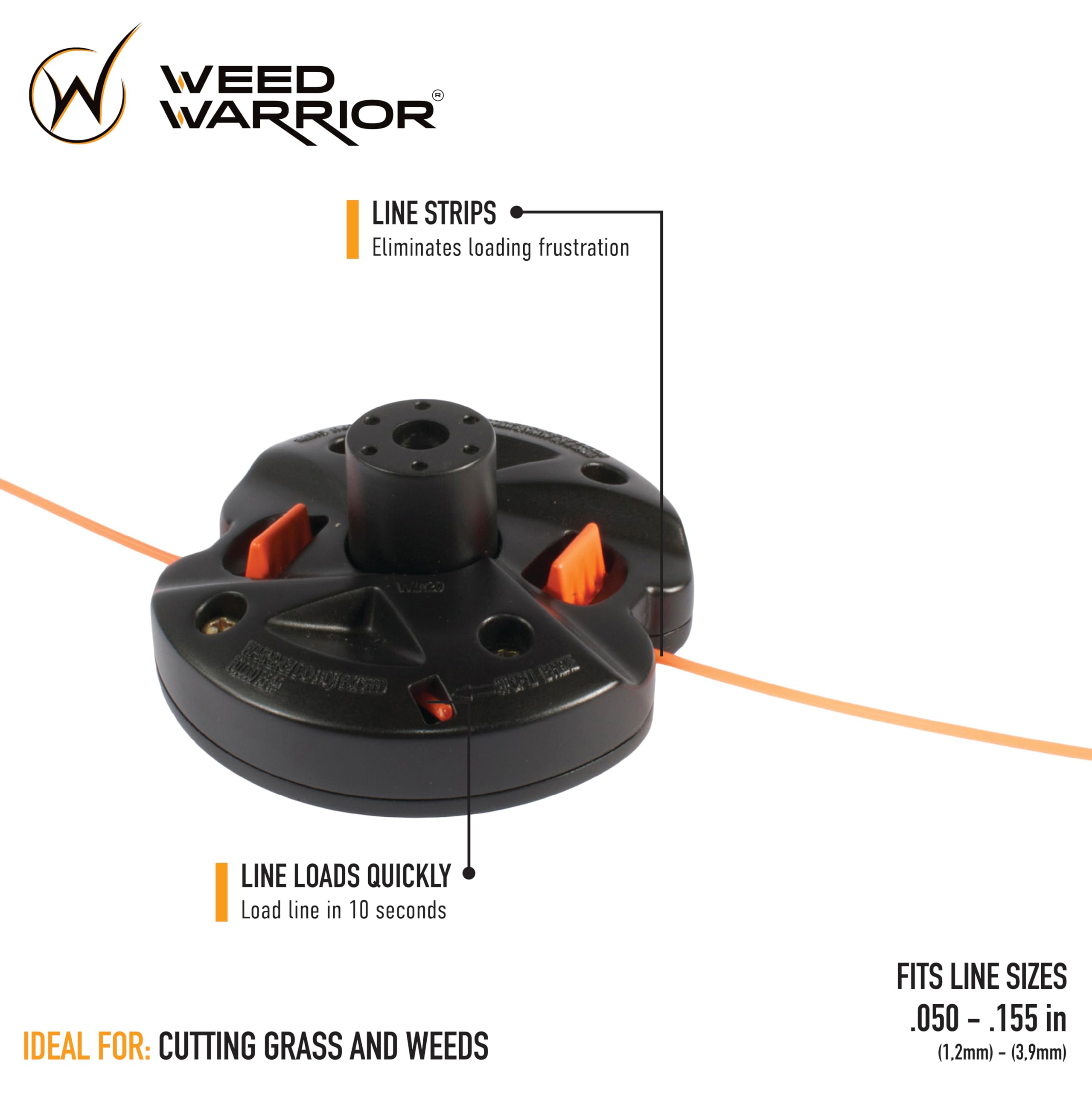 WEED WARRIOR trimmer head with precut trimmer line