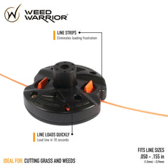 WEED WARRIOR trimmer head with precut trimmer line
