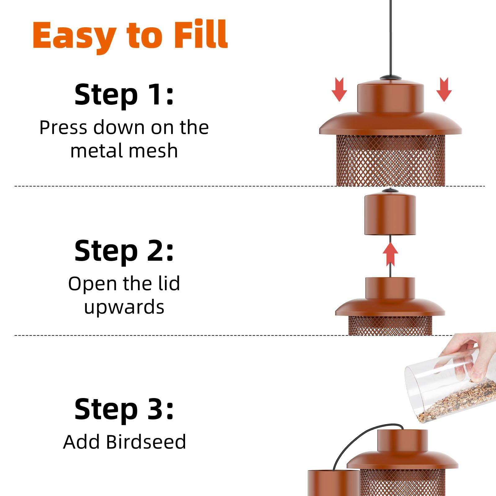 WeeFeetc Bird Feeder hanging wire included in the package