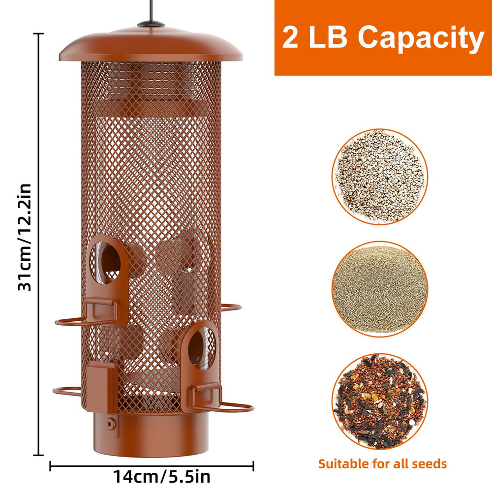WeeFeetc Bird Feeder with squirrels nearby but unable to access seeds