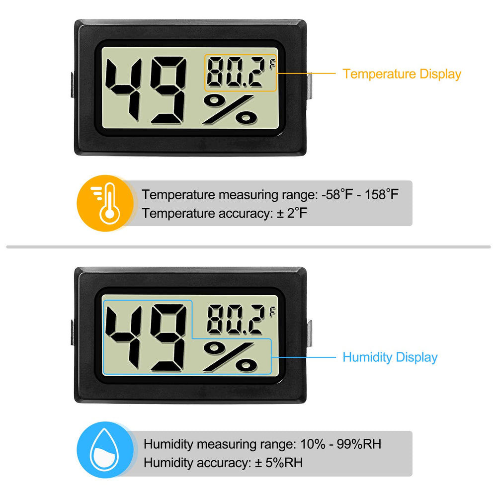 Weewooday digital thermometer hygrometer with stainless steel probe