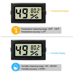 Weewooday digital thermometer hygrometer with stainless steel probe