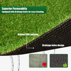 Weidear Artificial Grass Rug installation on patio
