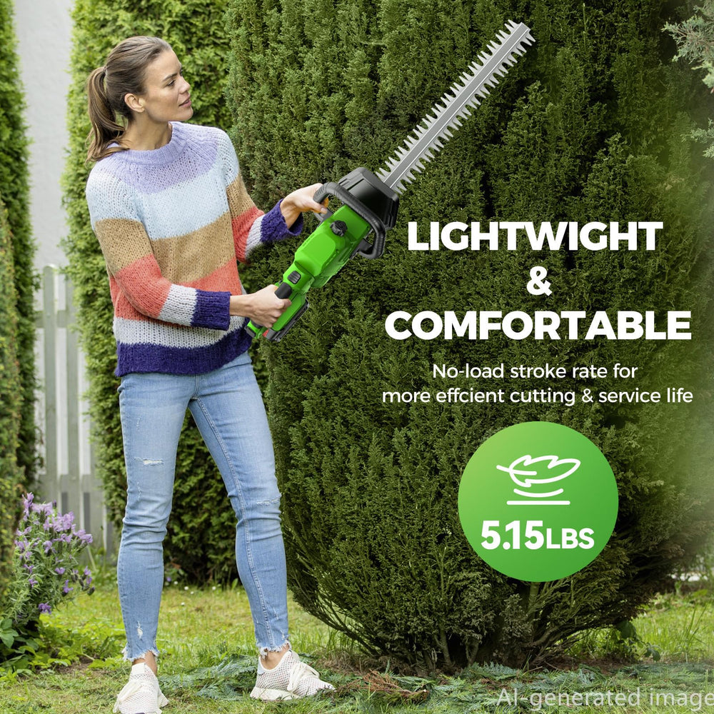 WEILISEN hedge trimmer with battery and charger on a table