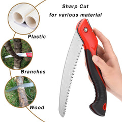 WEIMELTOY 8 Inch pruning saw shown with rubber handle