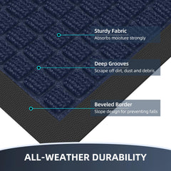 WELDUN Doormat non-slip rubber backing close-up