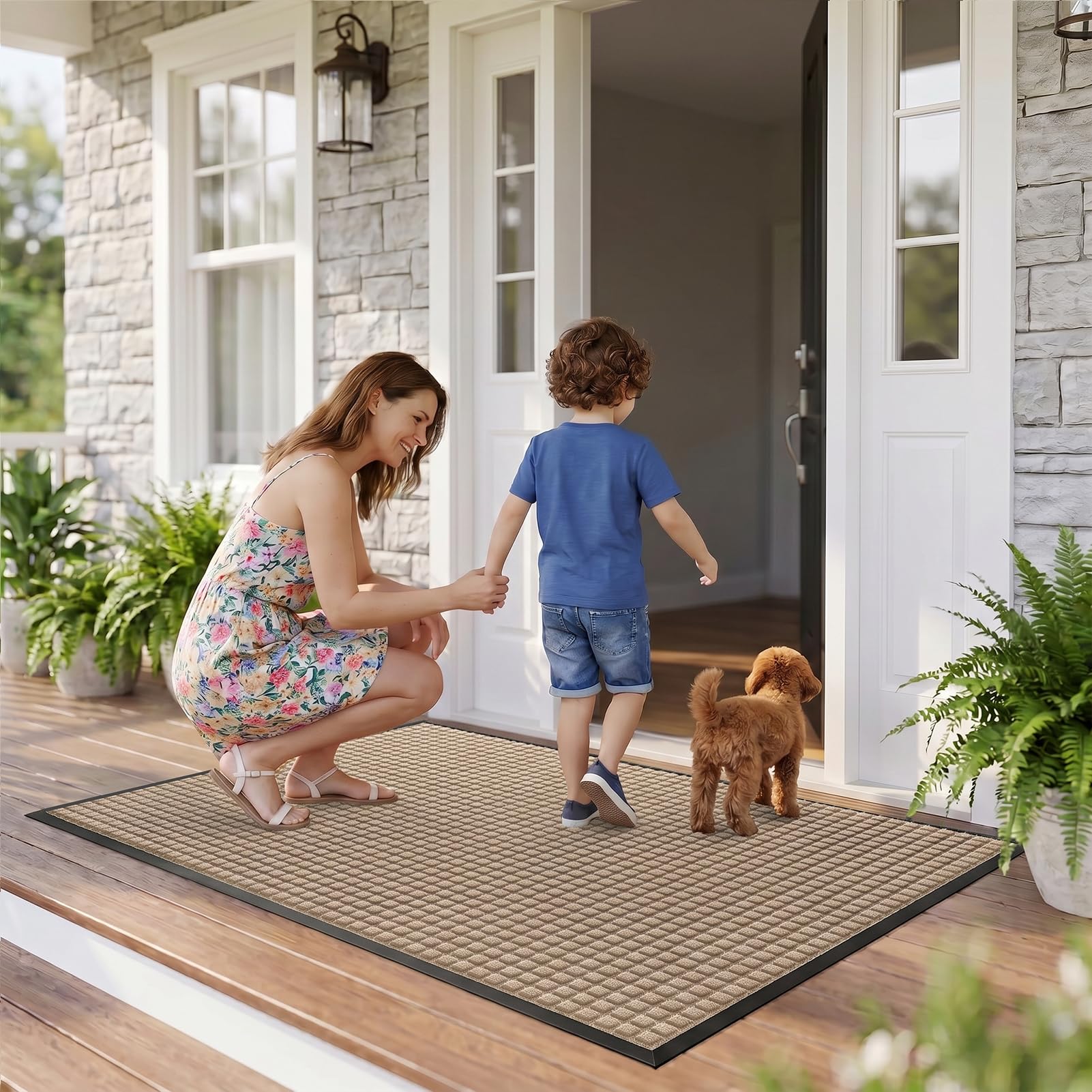 WELDUN doormat rolled for storage