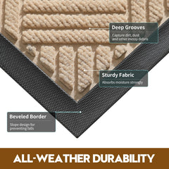 WELDUN doormat showcasing thick woven surface with grooves