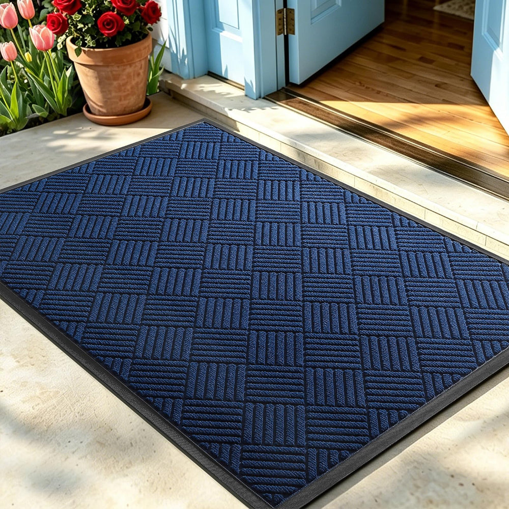 WELDUN Front Door Mat navy colour front view