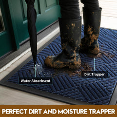 WELDUN Front Door Mat non-slip rubber backing