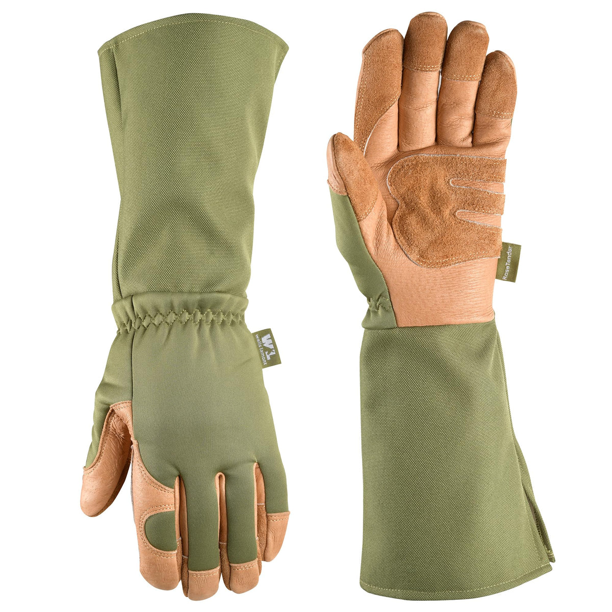 Wells Lamont women's leather gardening gloves front view