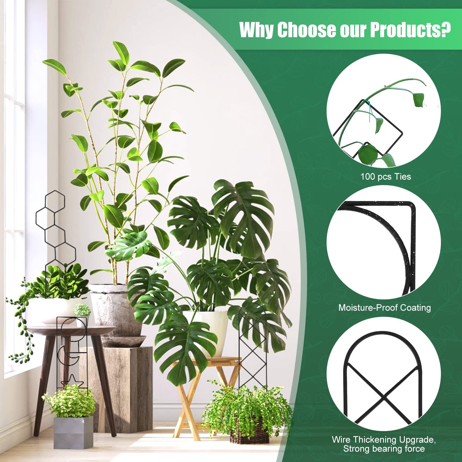 WellSign 15.94 inch trellis showing climbing plant support