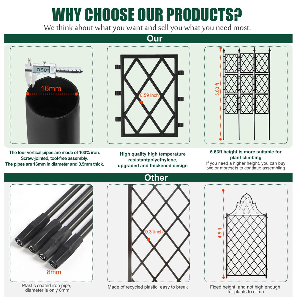 WellSign garden trellis set with twist tie accessory