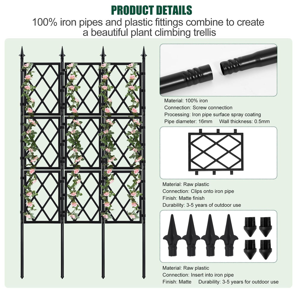 WellSign garden trellis showing DIY assembly options